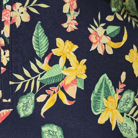 {Old Navy} High Rise Pixie Pants With Secret-Slim Pockets - Navy Floral SIZE 14 - Picture 10 of 14